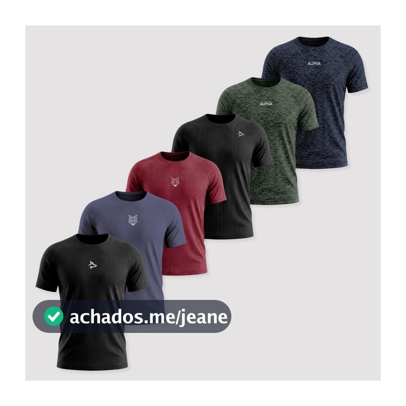 Kit 6 Camisetas Dry Top de Vendas Academia Alpha