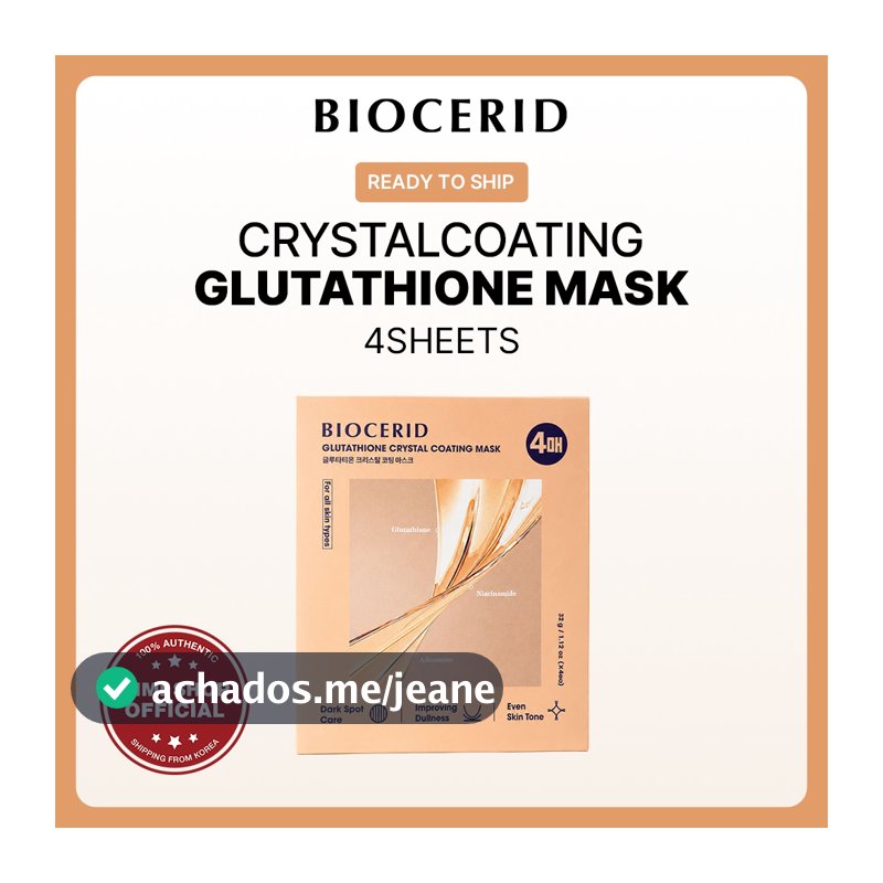 [BIOCERID] Máscara De Revestimento De Cristal De Glutationa Dormir De Hidrogel 4P