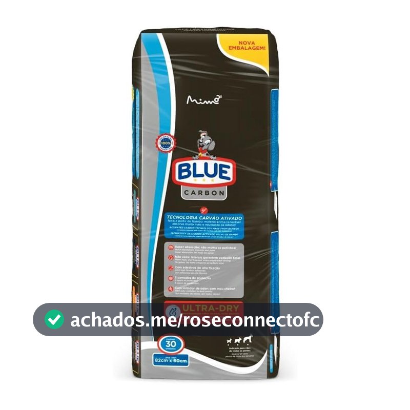 Tapete Higiênico Blue Carbon 30 unidades - PP422
