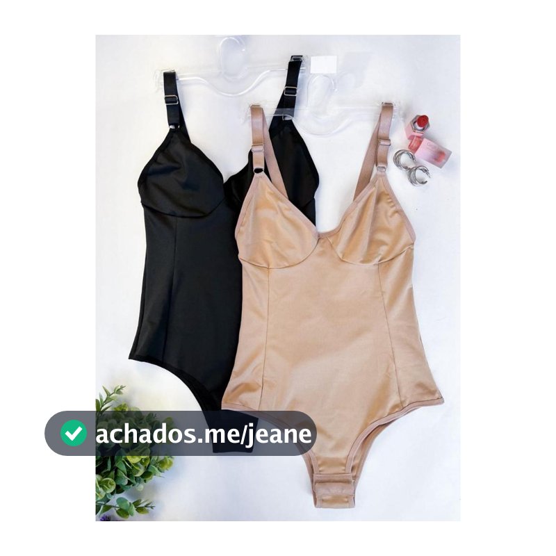 Kit 2 Body Modelador Sem Bojo Sem Aro Reforçado Suplex Alça Metal Regulável Moda Intima