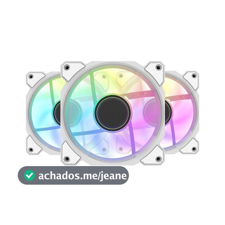 Kit Ventoinhas Aigo Darkflash DR08, ARGB, 3x120mm, Branco, DR08-ARGB-3WH