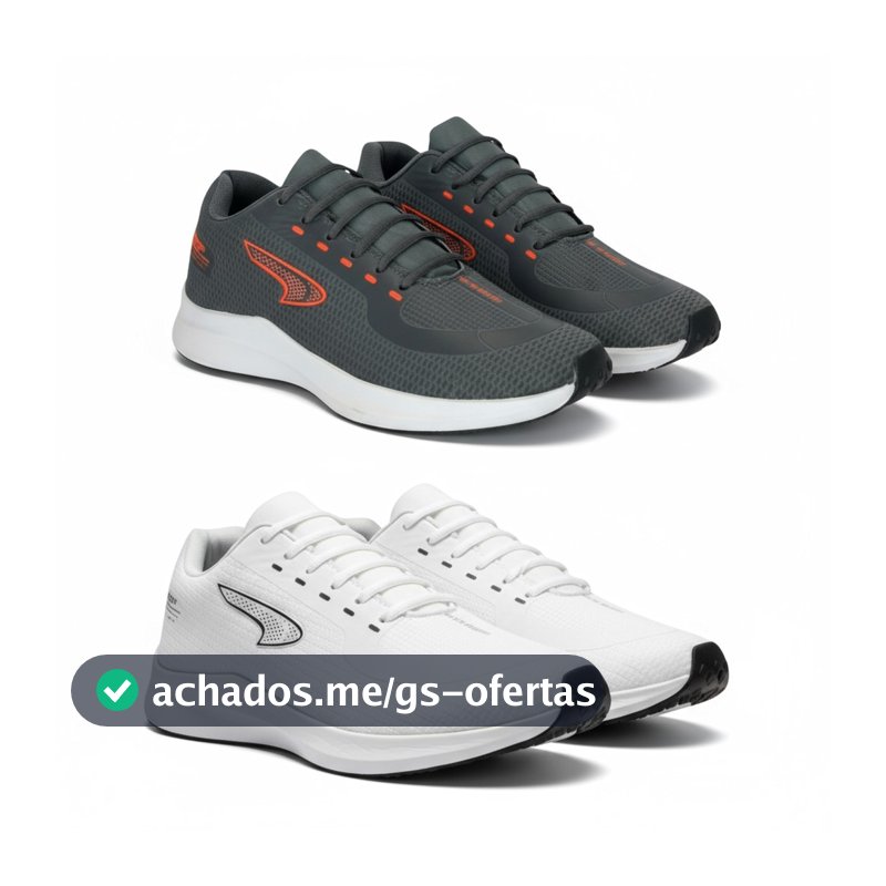 Kit 2 Pares Tênis Esportivo Masculino Leve Confortável Academia Caminhada Corrida Treino Solado Antiderrapante