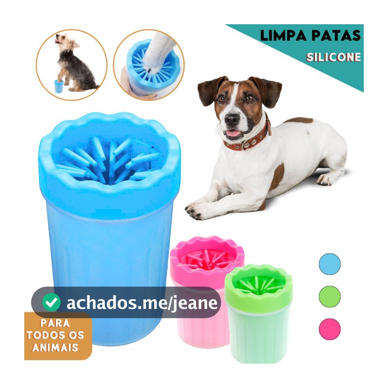 Limpa Patas Para Cães Em Silicone Copo Limpador Banho Lava Pata - CH