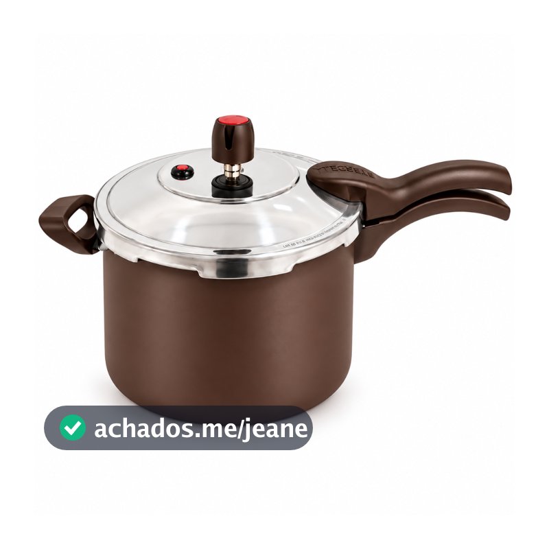 Panela de Pressão Fechamento Externo 4,5L Luxo Com Imetro Chocolate