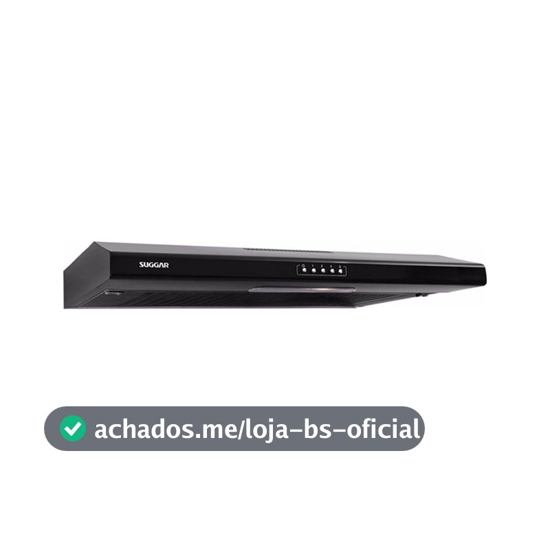 Depurador de Ar Suggar Slim 80cm 105w 3 Velocidades Preto