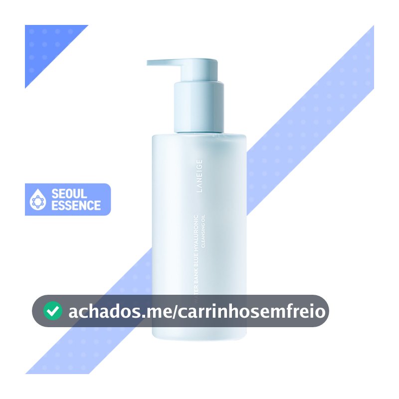 Óleo De Limpeza Hialurônico Azul LANEIGE Water Bank 250ml-Pesada De Maquiagem , Remoção De Sebo Para Entupimento De Poro