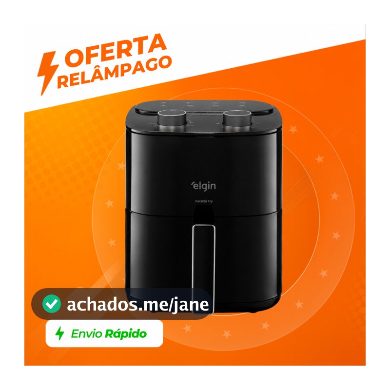 Fritadeira Air Fryer Facilita Fry 3,5 Litros Preta Elgin