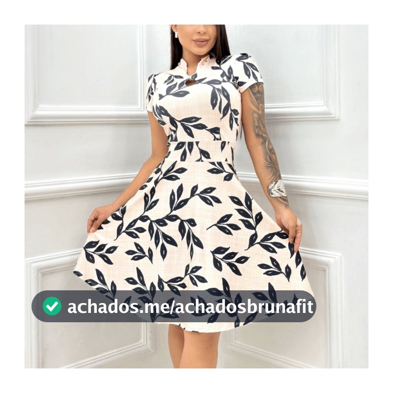 Vestido Feminino Estampado Rodado Soltinho - Moda Evangélica Elegante Sofisticada