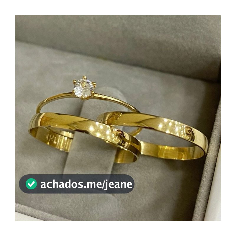 PAR DE ALIANÇAS EM OURO - 10k- 2,5MM - GARANTIA ETERNA