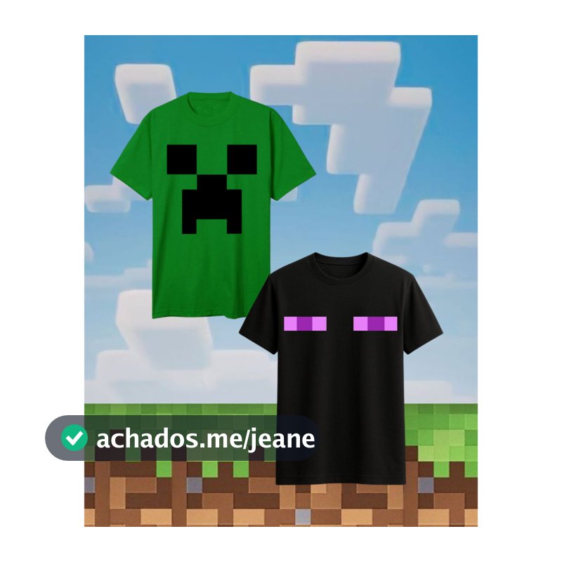Camiseta Jogo Craft Y2K Modelagem Adulta Unissex Estilo Geek Personalizada 100% Algodão Premium Confortável Estilosa