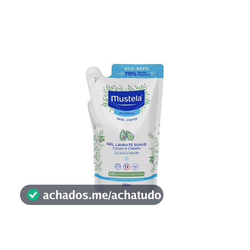 Mustela Gel Lavante Suave com Abacate Orgânico Refil 400ml