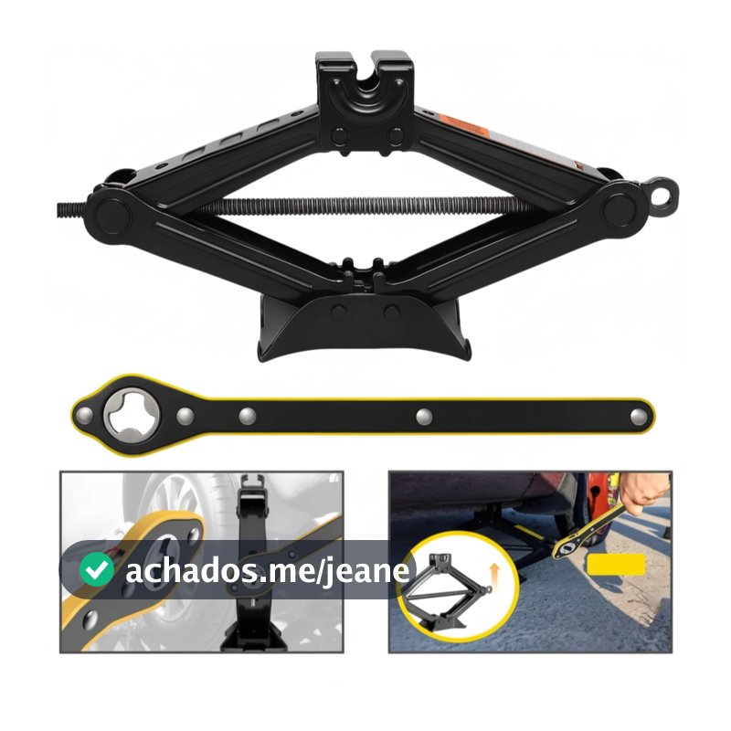 Macaco 1500KG ou 2000KG Tipo Sanfona Mecânico Joelho Carro Chave Catraca Universal 1.5T / 2.0T