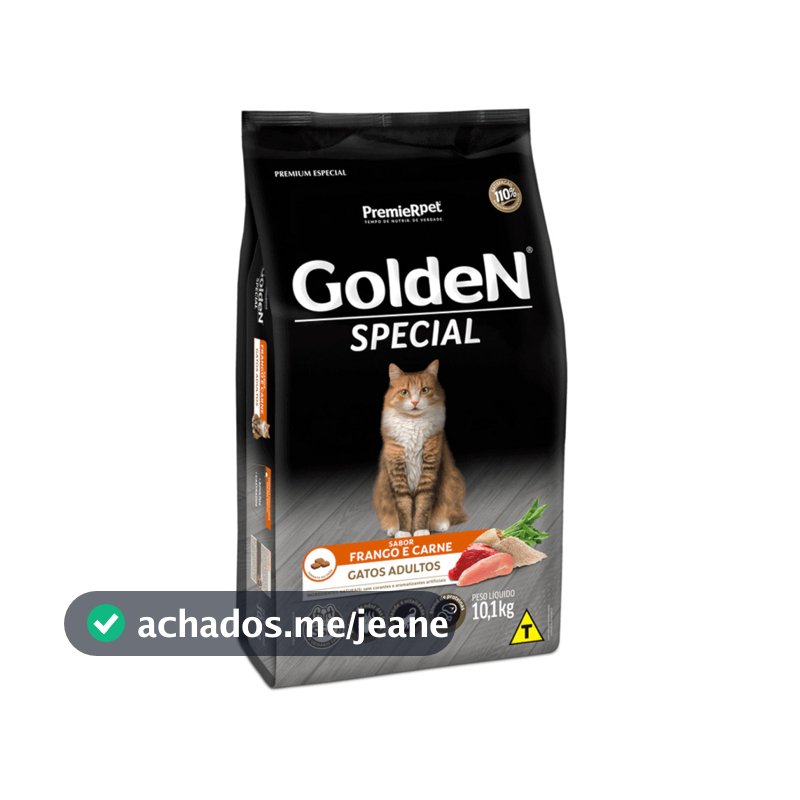 Ração GoldeN Special Gatos Adultos Sabor Frango e Carne 10,1 kg