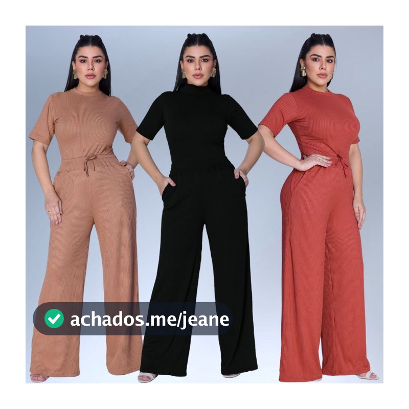 Conjunto Feminino Blusa Calça Pantalona Social Premium