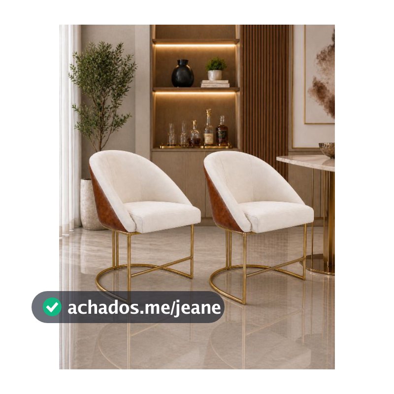 kit 2 Poltorna Lua luxo  base de ferro muito resistente , e inovadora para sala de estar , salão de beleza , escritórios