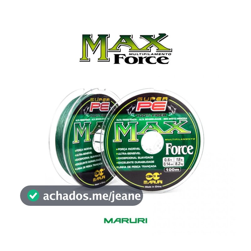 Linha de Pesca Multifilamento 4X Max – 4 Fios – Verde 100m – Alta Resistência (Várias Medidas)
