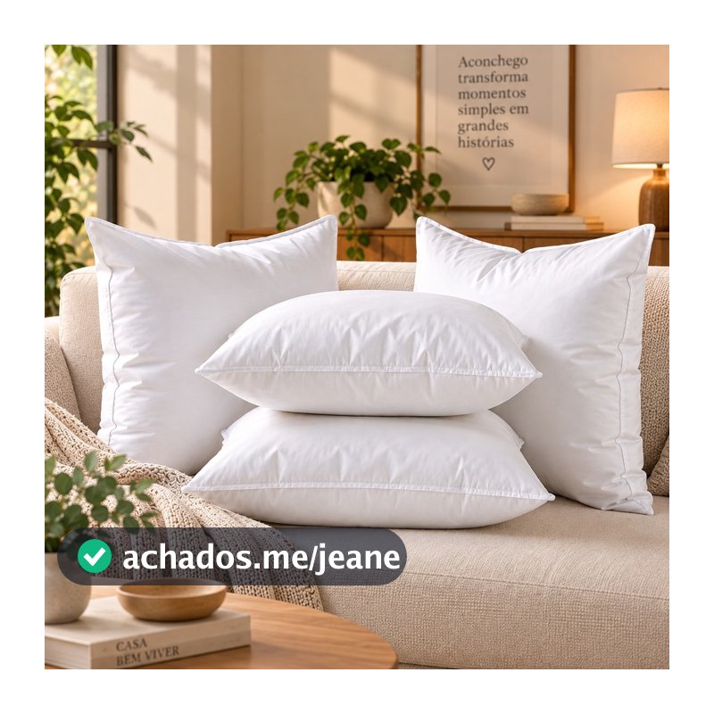 Kit 4 Enchimento Almofada Sofá Refil 45x45cm  - Envio Imediato