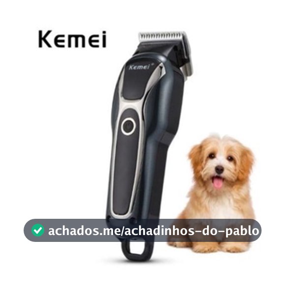 Maquina Tosa Cães E Gatos kemei pet Profissional aparador de pelos pets original kemei 1991 - 100/220v bivolt
