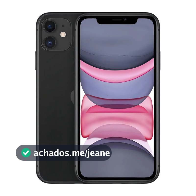 Usado: Iphone 11 256 GB Preto - Sem Touch / Face Id