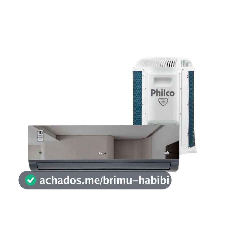 Ar Condicionado Split Inverter Philco Espelhado 9000 BTUS Quente e Frio PAC9000IQFM15E 220V
