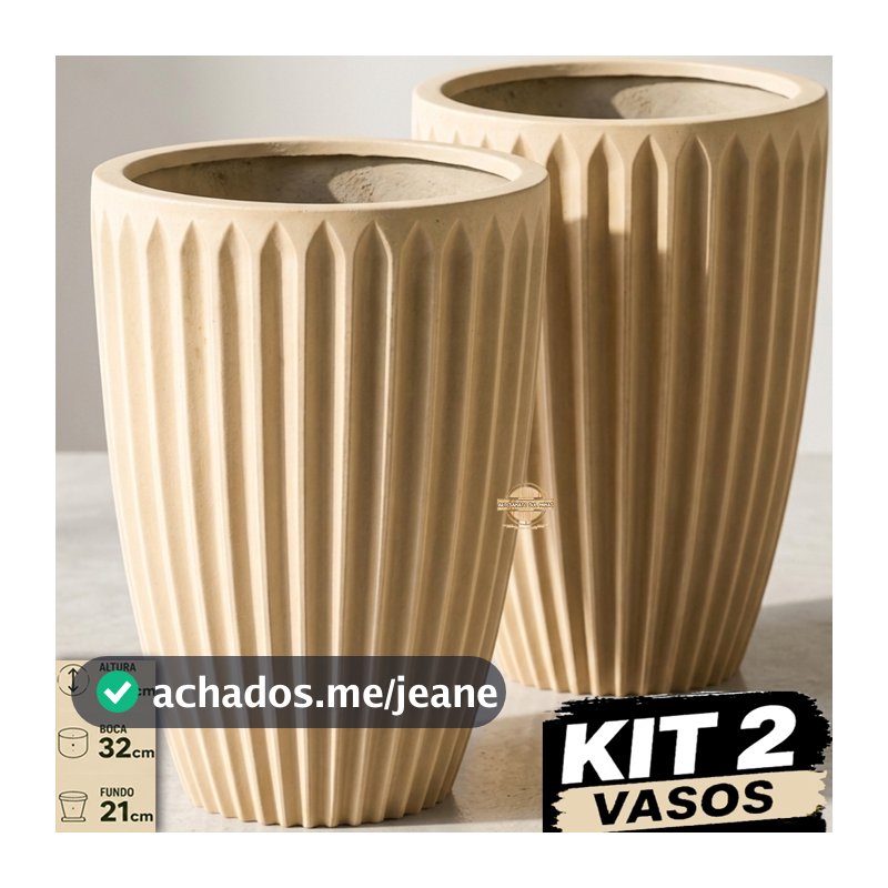Kit 2 Vaso Grande Para Plantas N2 46cm Estilo Romano Luxo