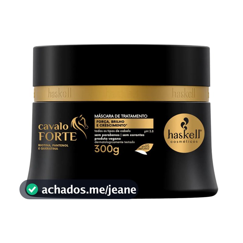 Máscara Capilar Cavalo Forte 300g Haskell | Força E Crescimento Haskell Ação Reconstrutora Máscara