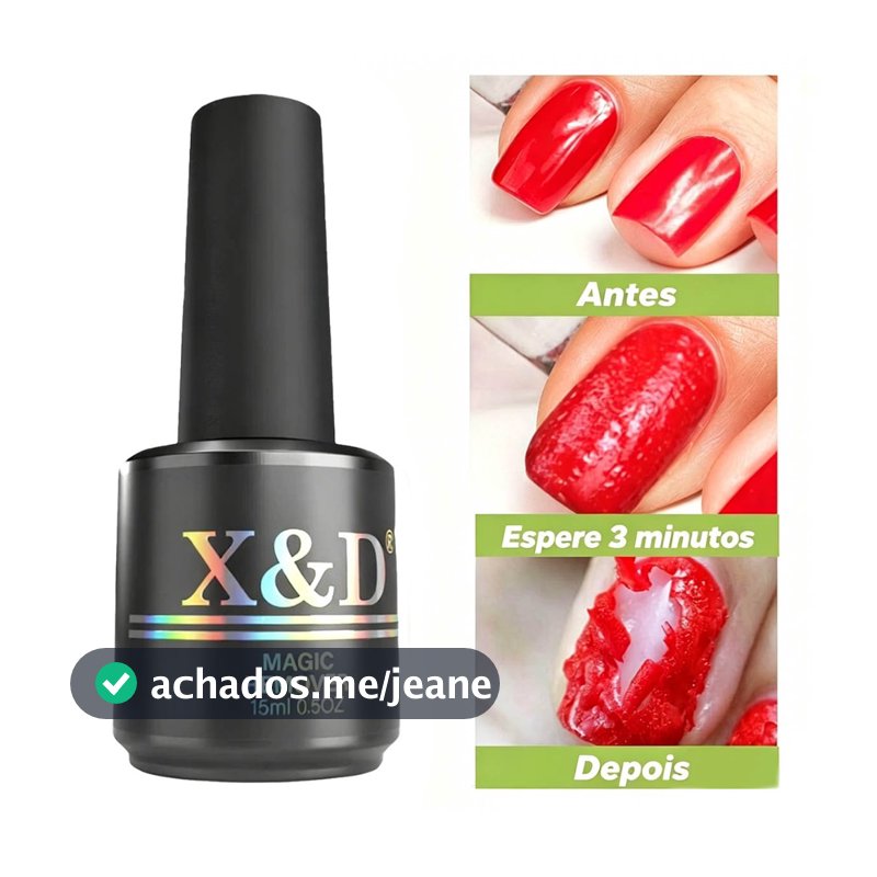 Magic X&D Remover Removedor de Esmaltes Unhas de Gel 15ml Para Unhas