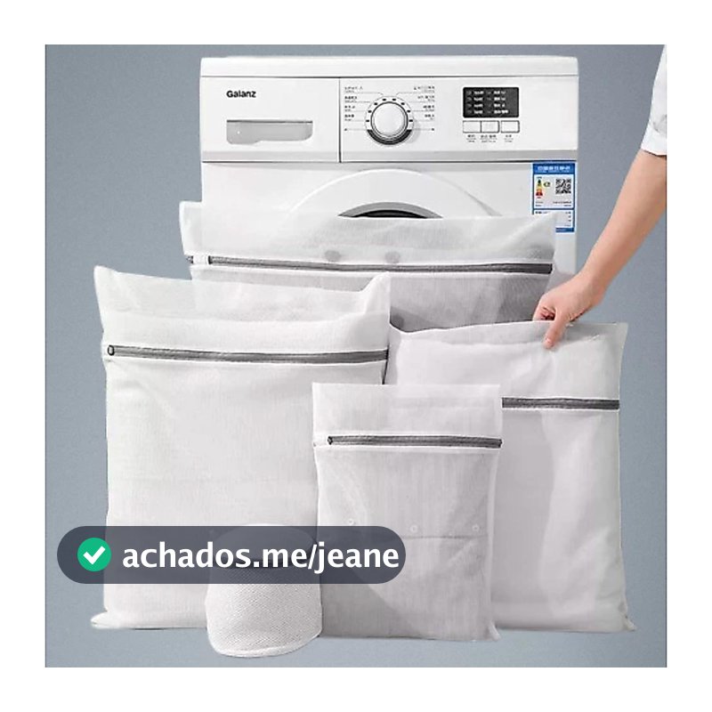 Kit Com 5 Sacos De Lavar Roupas Protetor De Roupa Íntima Lingerie Na Maquina Roupa Especial