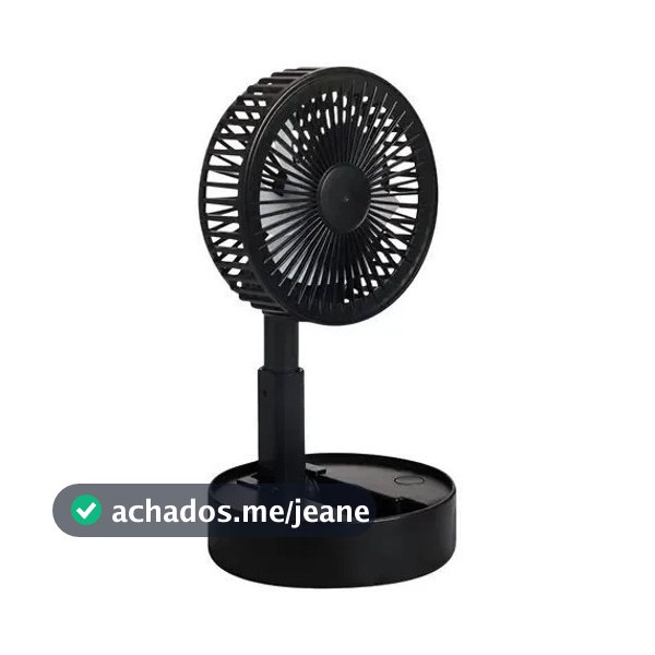 Mini Ventilador Portátil Recarregável USB com Suporte Celular 3 Velocidades