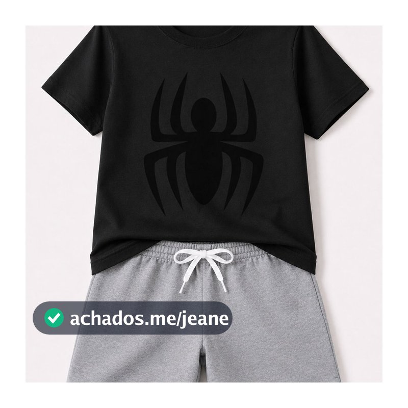 Conjunto Infantil Masculino Aranha  Preto - Babei no Look