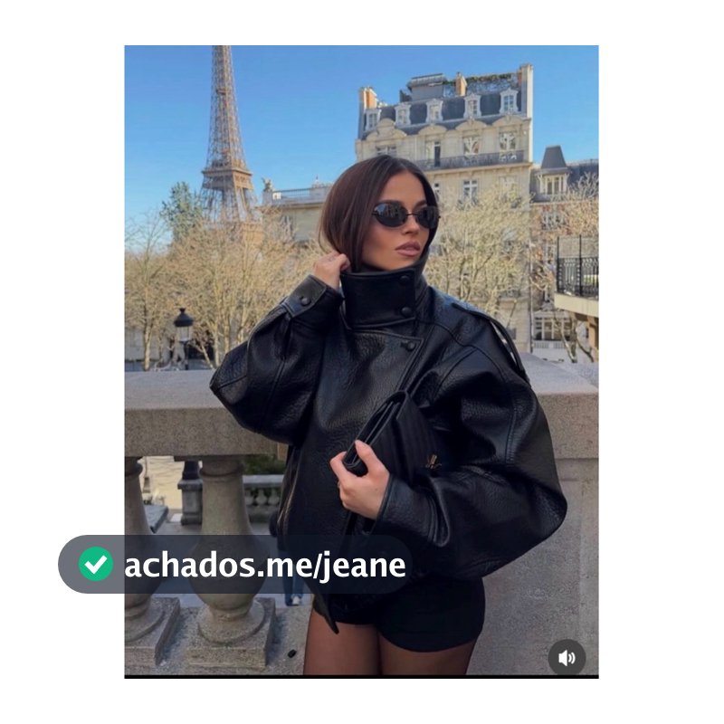 Jaqueta de Couro Zar Oversized inspiração Casul Elegante
