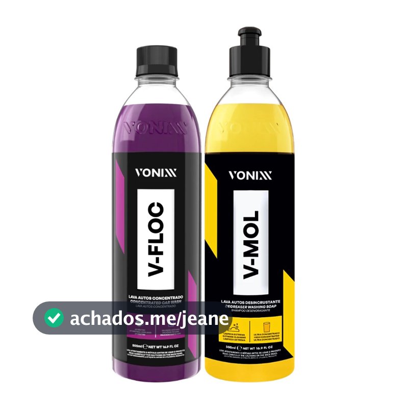 Kit Shampoo Automotivo Sujeira Pesada V-Floc V-Mol Vonixx Líder