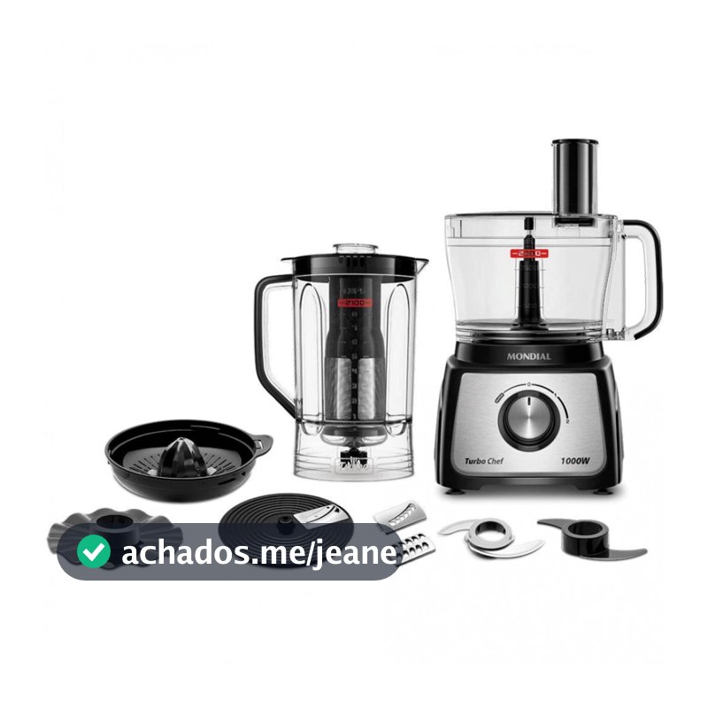 Multiprocessador de Alimentos Turbo Chef 9 em 1 MPN-01-BF Mondial