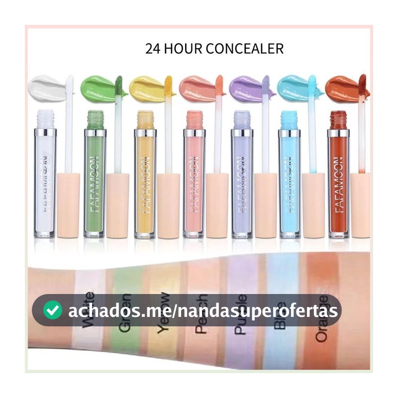 Creme De Base ME , Corretivo Líquido De Cobertura Total De 2.5ML Colorido Para Maquiagem Facial Com Tom De Pele Uniforme