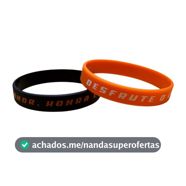 Kit 2 Pulseiras Legendários (1 AHU Preta & 1 Desfrute o Caminho Laranja ) - Evangélicas | Gospel | Cristã | Homens de Fé