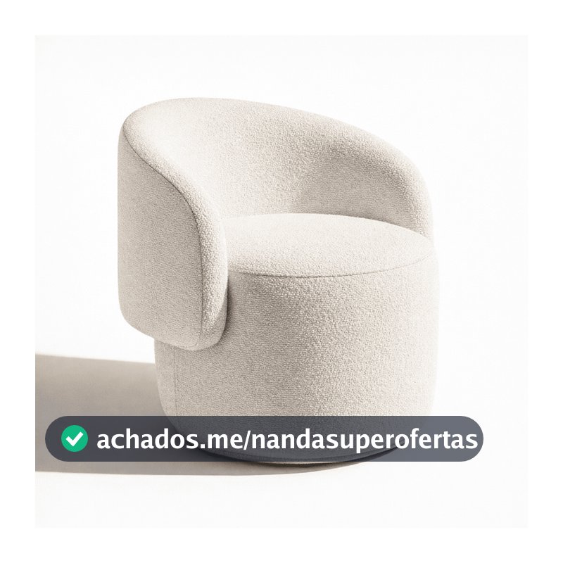 Poltrona Decorativa Aisha - Poltrona Para Decoração E Sala De Estar E Recepção Boucle Luxuoso