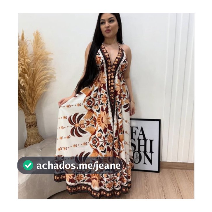 Vestido Feminino Longo Estilo Indiano Boho Chic estampado  Alças Amarração e Costas Nuas