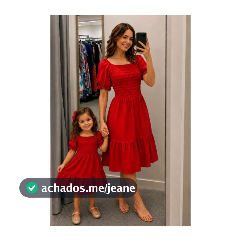 kit  mãe e filha vestido midi de elastec moda evangélica no dunas