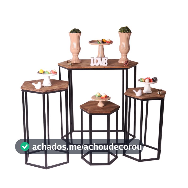 Kit De Mesa Sextavada Para Festa 4 Peças Decoração  Para Festa Kit Pegue Monte Para Festa