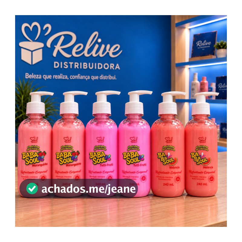 Kit 06 und Hidratante Coporal BABASOUL - SOUL - 240ml - Cheirinho de Chiclete Nutrição Perfume Suave