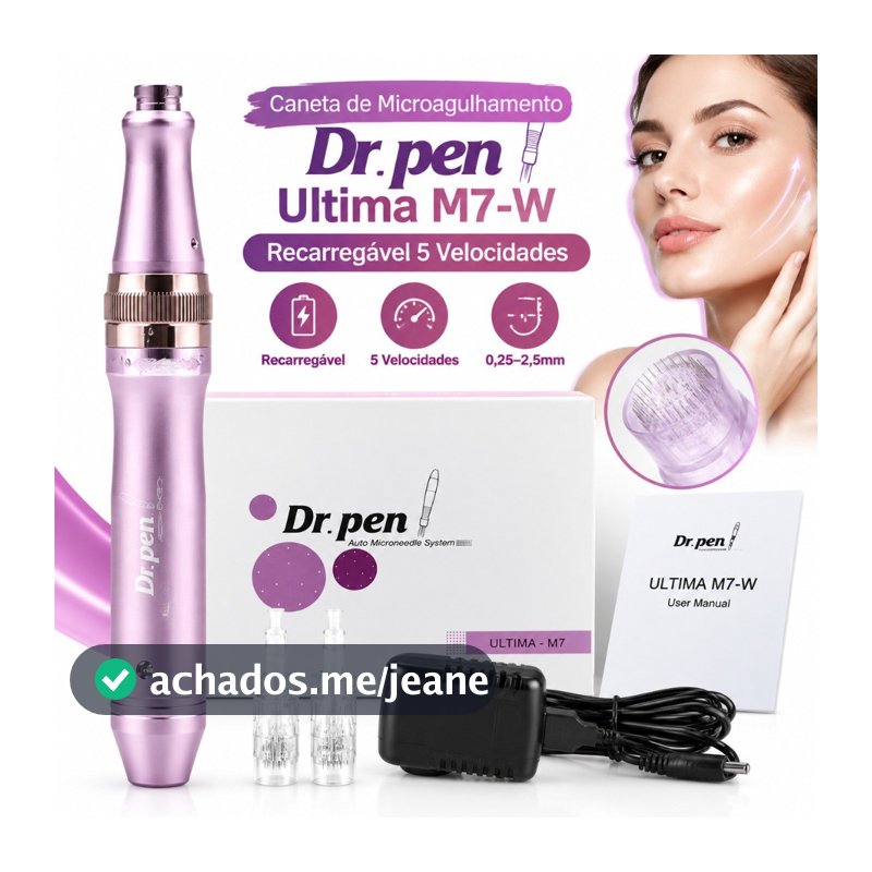 Caneta de Microagulhamento Ultima M7-W Recarregável 5 Velocidades