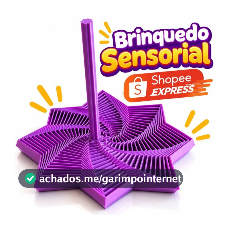 Brinquedo Sensorial Antiestresse 3D Estrela Giratória Espiral  Fidget Toy