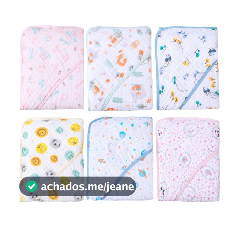 Toalha de Banho para Bebê OU CUEIRO OU  Kit com 2 Toalhas de Banho PAPI