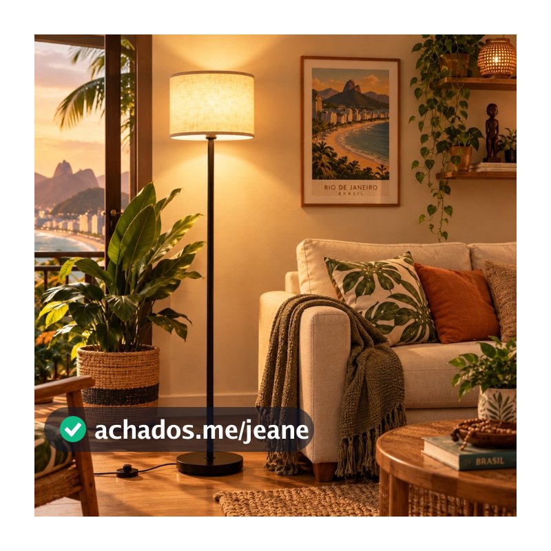 Luminária de Chão Moderna com Pedal 3 Temperaturas de Luz para Quarto, Leitura, Sala e Escritório