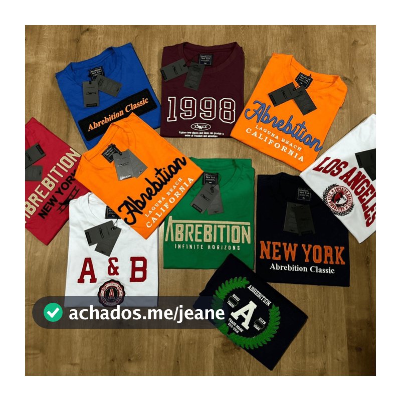 Camiseta Bordada Abrebition - Várias Estampas - Malha 30.1 Penteado