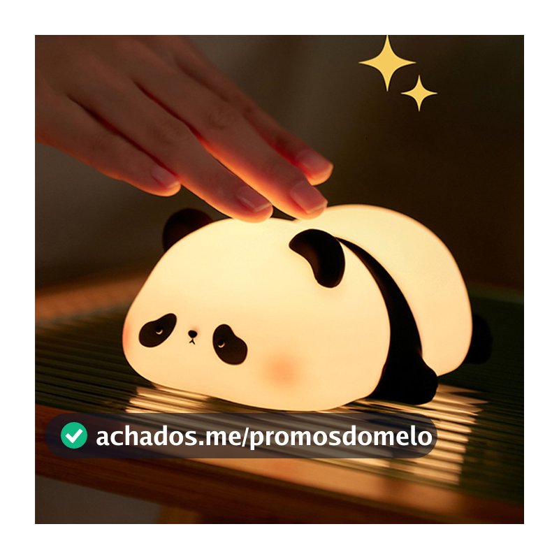 Bonito Panda Night Light Decoração De Mesa Dos Desenhos Animados Dormindo Lâmpada Estudo Quarto Casa
