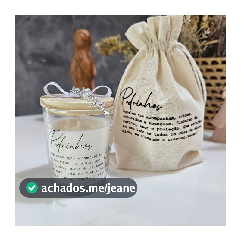 Lembrancinha Vela mini copo  Personalizada Significado Padrinhos 70g