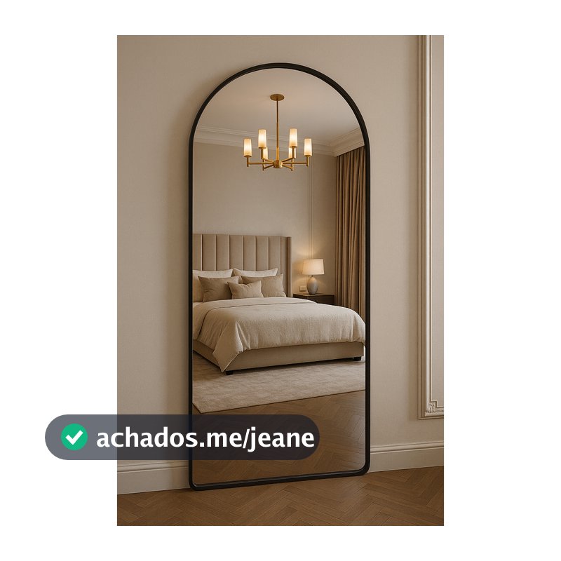 Espelho Janela E13 Moldura Em Alumínio 170cm x 70cm Grande Corpo Inteiro