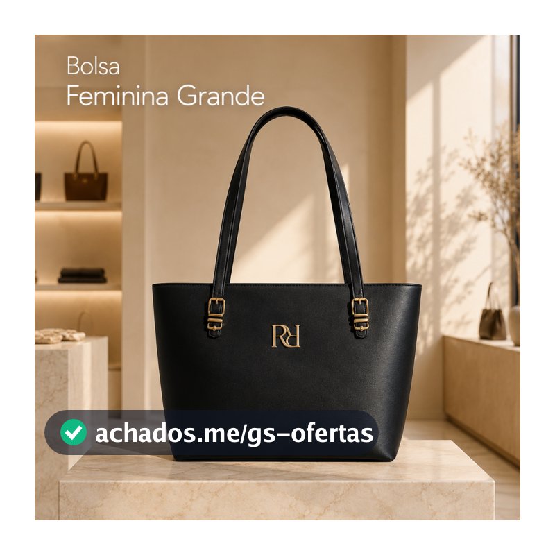 Bolsa Feminina Sacola Grande Com Zíper Para Trabalho Faculdade Dia a Dia Elegante