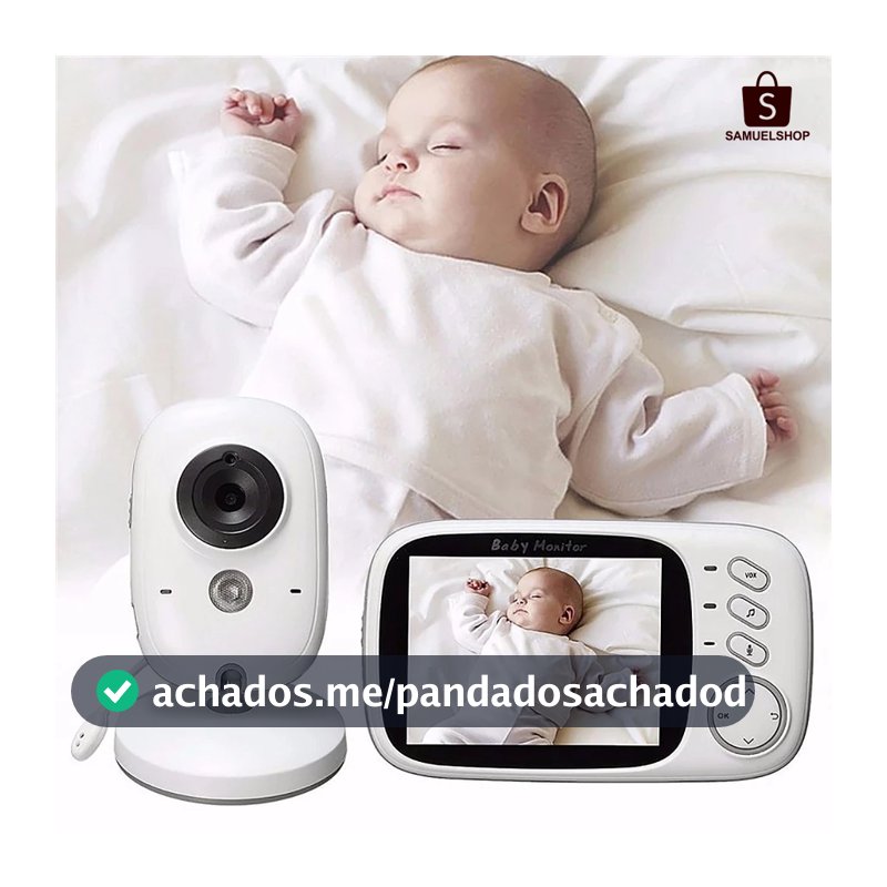 Baba Eletrônica Com Monitor Visão Noturna, Câmera c/ Audio Sensor de Temperatura VB603